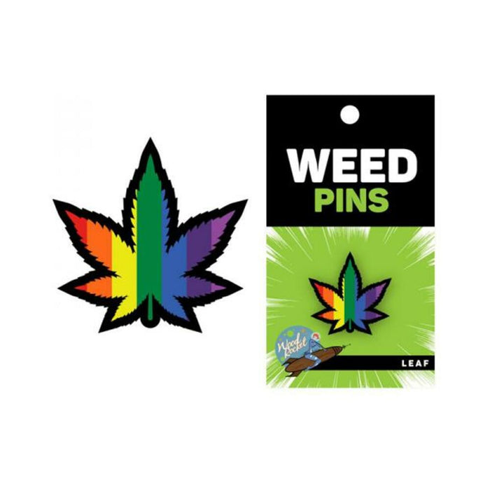 Weed Pin Rainbow Marijuana Leaf