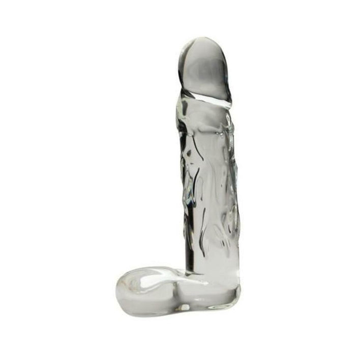 Realistic 8.5 In. Glass Dildo With Base Clear | cutebutkinky.com
