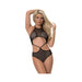 Magic Silk Forever Mesh Crotchless Underboob Teddy With Split Back Black S/m | cutebutkinky.com