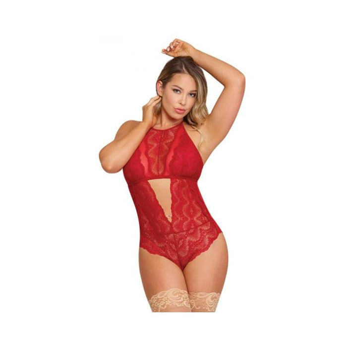 Magic Silk Sugar & Spice Teddy With Snap Crotch Red Queen | cutebutkinky.com