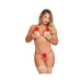 Magic Silk Marabou Cupless & Crotchless Bra & Panty Set Red L/xl | cutebutkinky.com