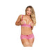 Magic Silk Tickled Pink Demi Bra & Split-crotch Short Pink L/xl | cutebutkinky.com