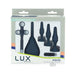 Lux Active Equip 7-piece Anal Training Kit Silicone Black | cutebutkinky.com
