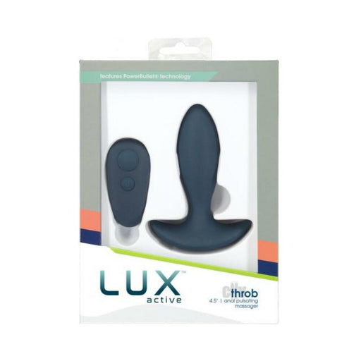 Lux Active Throb 4.5 In. Anal Pulsating Silicone Massager Black | cutebutkinky.com
