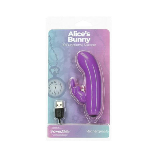 Alices Bunny Rechargeable Bullet With Removable Rabbit Sleeve Purple | cutebutkinky.com