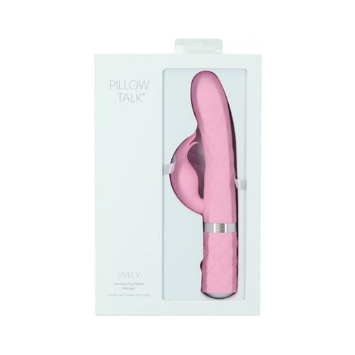 Pillow Talk Lively Dual Stimulator Pink | cutebutkinky.com