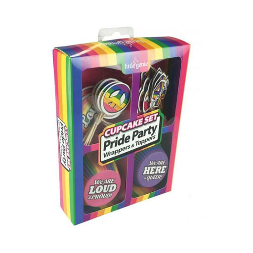 Pride Party Cupcake Set 24 Wrappers & Toppers | cutebutkinky.com