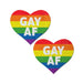 Pastease Glitter Rainbow Gay AF Hearts Pasties | cutebutkinky.com