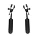 Cordless Vibrating Nipple Clamp Black Adjustable | cutebutkinky.com
