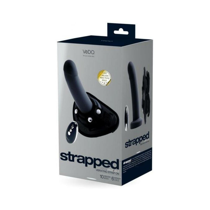 Vedo Strapped Rechargeable Strap-on Just Black