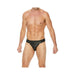 Premium Leather Plain Front With Zip Jock S/m Black | cutebutkinky.com