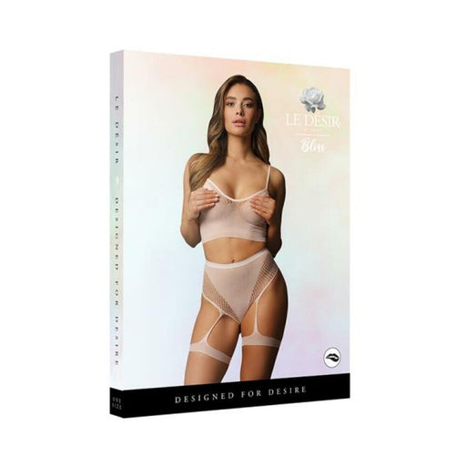 Shots Le Desir 2-piece Bra Set With Garters Pink O/s | cutebutkinky.com