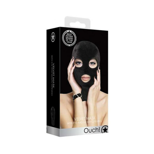 Ouch Velvet & Velcro Mask With Eye And Mouth Opening | cutebutkinky.com