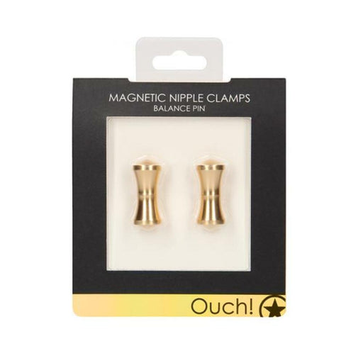 Ouch Magnetic Nipple Clamps - Balance Pin - Gold | cutebutkinky.com