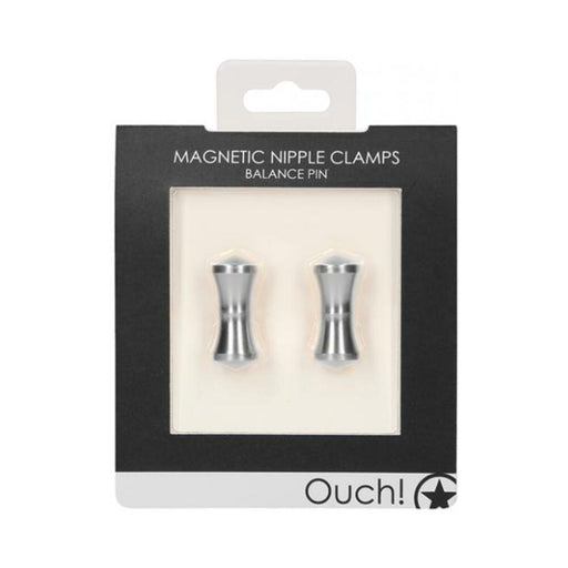 Ouch Magnetic Nipple Clamps - Balance Pin - Silver | cutebutkinky.com