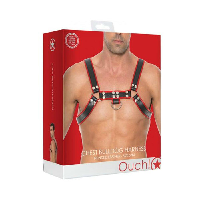 Ouch Chest Bulldog Harness - S/m - Red | cutebutkinky.com