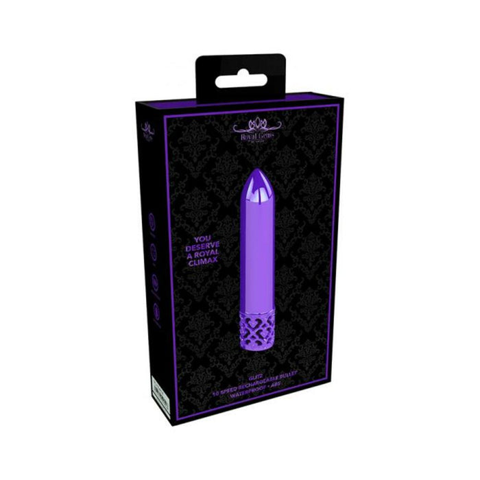 Royal Gems - Glitz - Abs Rechargeable Bullet - Purple | cutebutkinky.com