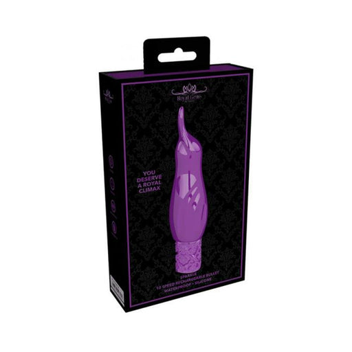 Royal Gems - Sparkle - Silicone Rechargeable Bullet - Purple | cutebutkinky.com