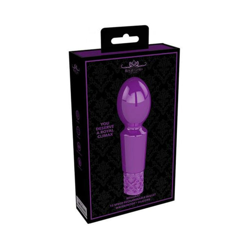 Royal Gems - Brilliant - Silicone Rechargeable Bullet - Purple | cutebutkinky.com