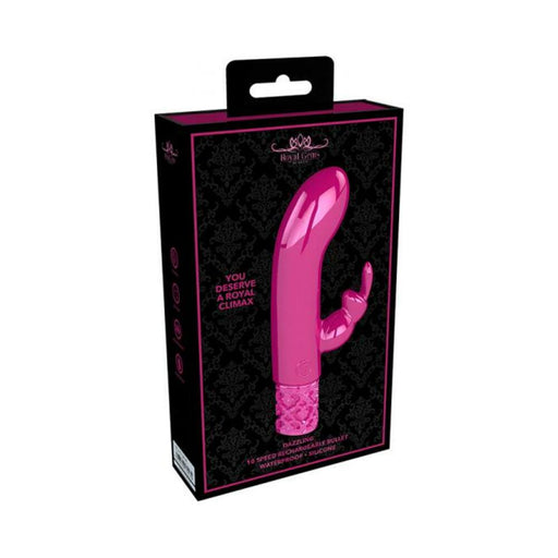 Royal Gems - Dazzling - Silicone Rechargeable Bullet - Pink | cutebutkinky.com