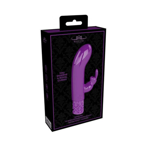 Royal Gems - Dazzling - Silicone Rechargeable Bullet - Purple | cutebutkinky.com
