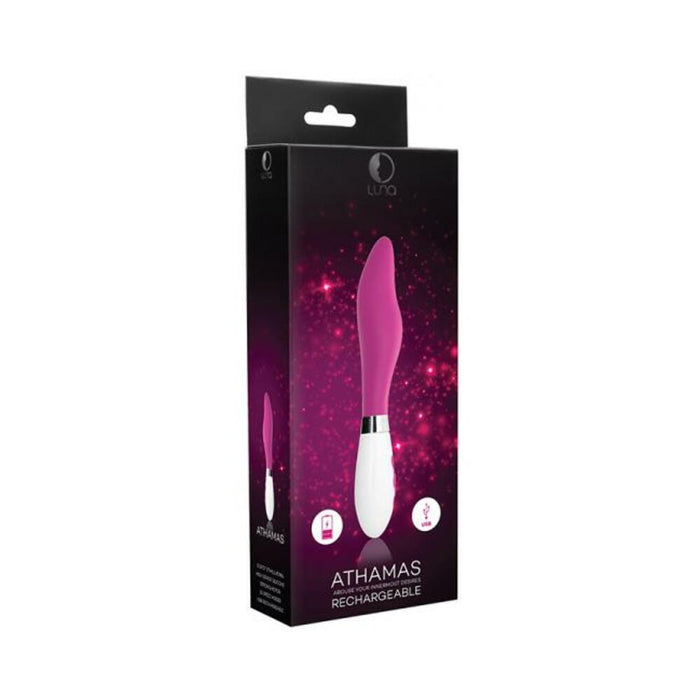 Luna Athamas Rechargeable Vibrator - Pink | cutebutkinky.com