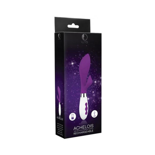 Luna Achelois Rechargeable Dual Stimulator - Purple | cutebutkinky.com