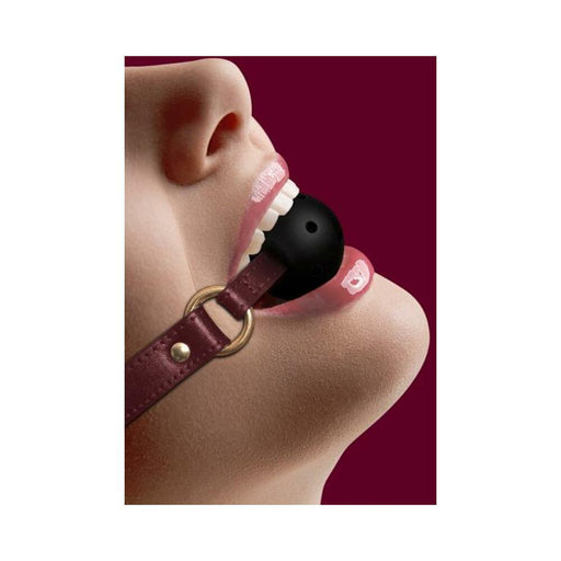 Ouch Halo Breathable Ball Gag Burgundy | cutebutkinky.com