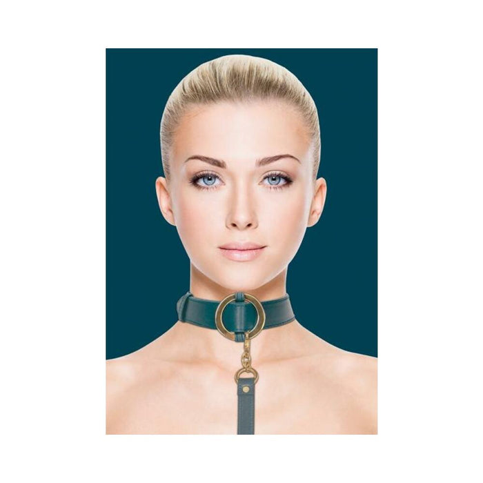 Ouch Halo Collar With Leash Green | cutebutkinky.com