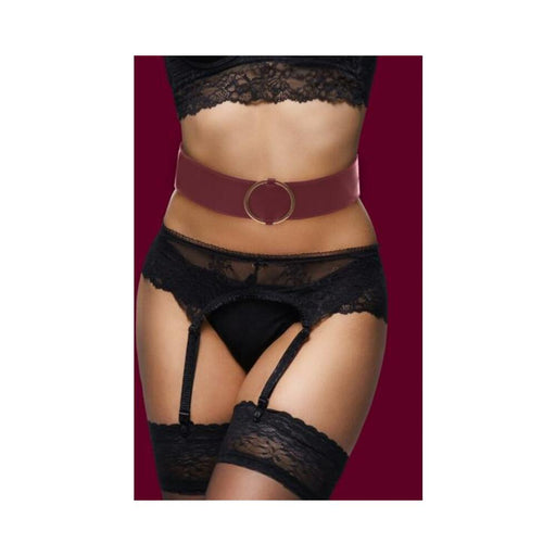 Ouch Halo Waist Belt L/xl Burgundy | cutebutkinky.com