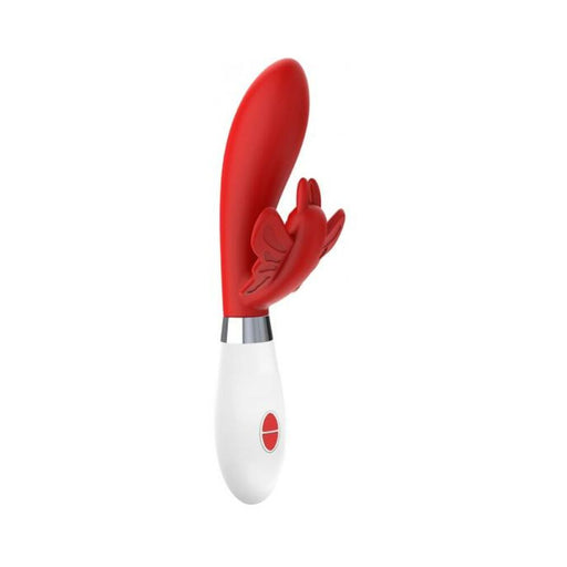 Luna Neon Alexios Ultra-soft Silicone Dual Stimulator Red | cutebutkinky.com