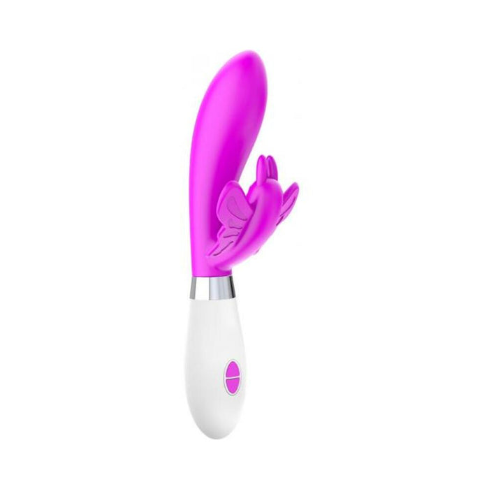 Luna Neon Alexios Ultra-soft Silicone Dual Stimulator Fuchsia | cutebutkinky.com