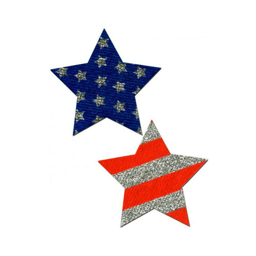 Rockstar Stars & Stripes Red, White, Blue Pasties O/S | cutebutkinky.com