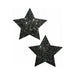Rockstar Black Glitter Star Pasties O/S | cutebutkinky.com
