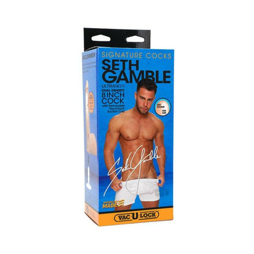 Signature Cocks Seth Gamble 8-inch Ultraskyn Cock With Removable Vac-u-lock Suction Cup | cutebutkinky.com
