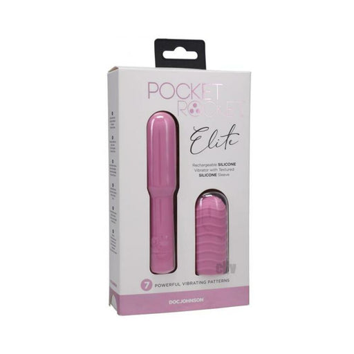Pocket Rocket Elite Rechargeable Bullet With Removable Sleeve Pink | cutebutkinky.com
