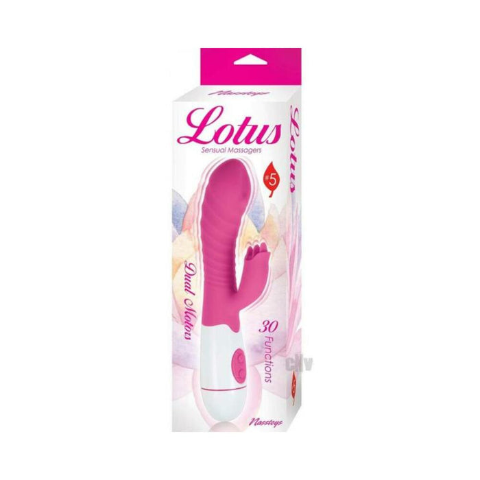 Lotus Sensual Massagers #5 Dual Stimulator Silicone Pink | cutebutkinky.com