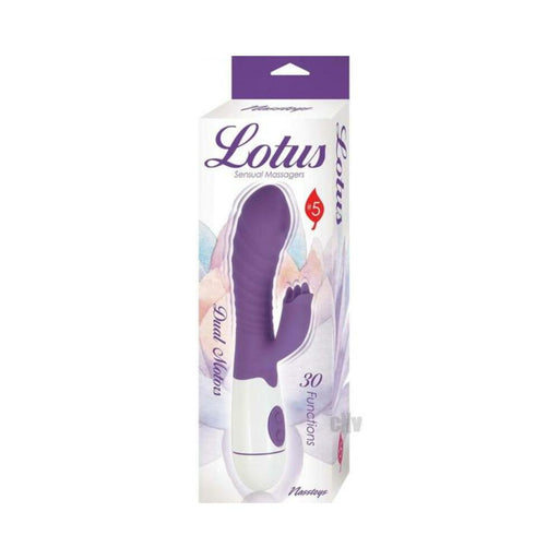 Lotus Sensual Massagers #5 Dual Stimulator Silicone Purple | cutebutkinky.com