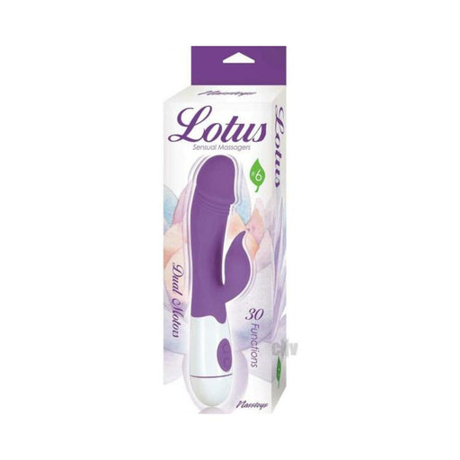 Lotus Sensual Massagers #6 Dual Stimulator Silicone Purple | cutebutkinky.com