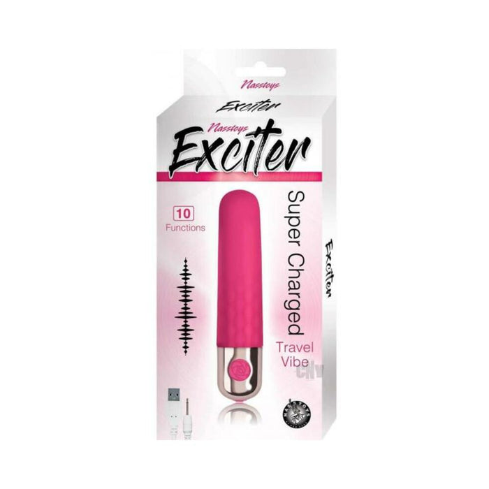 Exciter Travel Vibe Rechargeable Silicone Pink | cutebutkinky.com