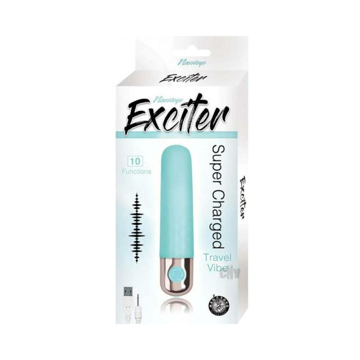 Exciter Travel Vibe Rechargeable Silicone Aqua | cutebutkinky.com