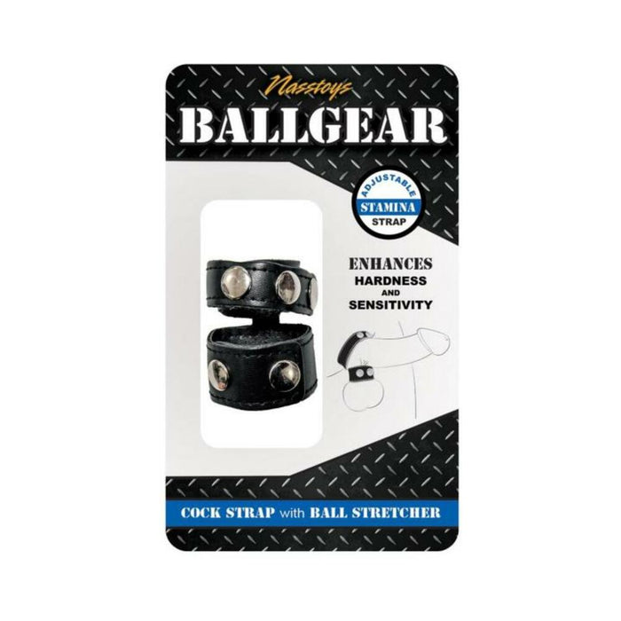 Ballgear Cock Strap With Ball Stretcher Black | cutebutkinky.com