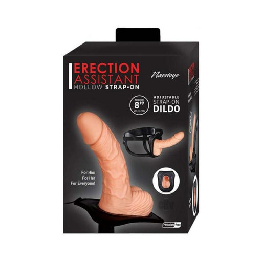 Erection Assistant Hollow Strap-on 8 In. White | cutebutkinky.com