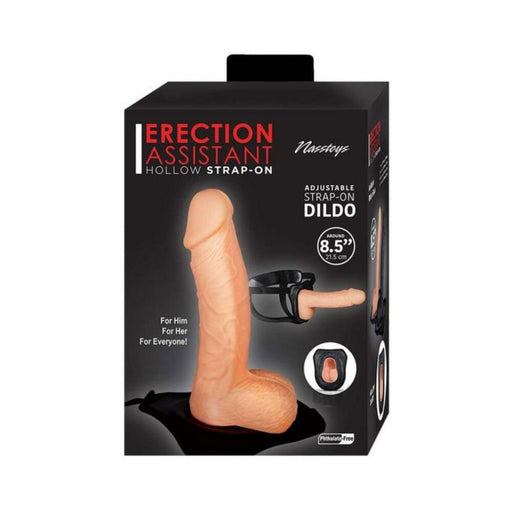 Erection Assistant Hollow Strap-on 8.5 In. White | cutebutkinky.com