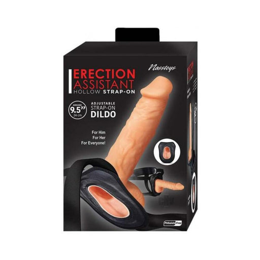 Erection Assistant Hollow Strap-on 9.5 In. White | cutebutkinky.com