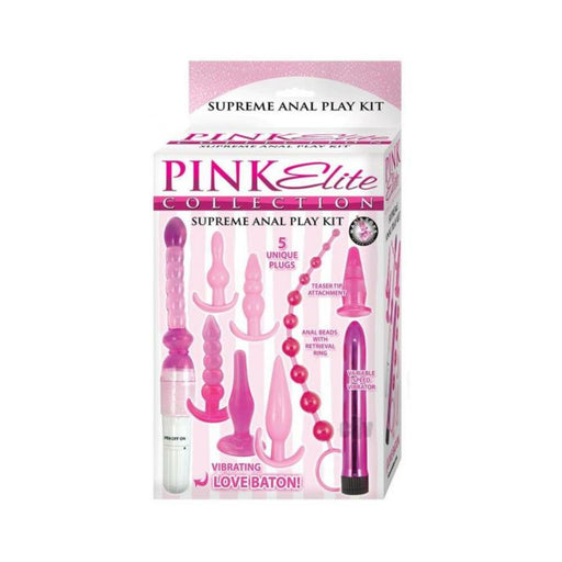 Pink Elite Collection Supreme Anal Play Kit Pink | cutebutkinky.com
