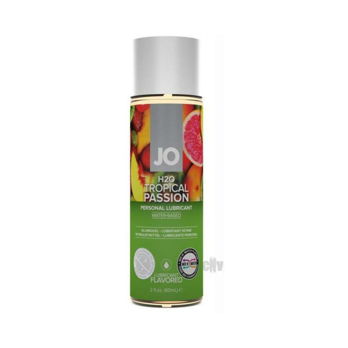 Jo H2o Flavored Tropical Passion Lubricant 2 Oz. | cutebutkinky.com