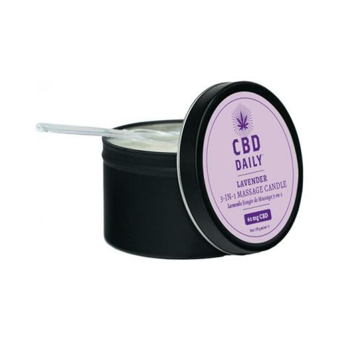 Cbd Daily Massage Candle - Lavender 6 Oz. | cutebutkinky.com