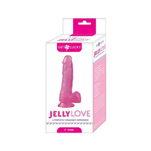 Get Lucky 7-inch Jelly Dong - Pink | cutebutkinky.com