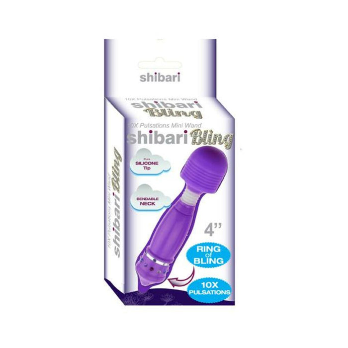 Hello Sexy Bling Mini Wand Rechargeable 10x Purple | cutebutkinky.com